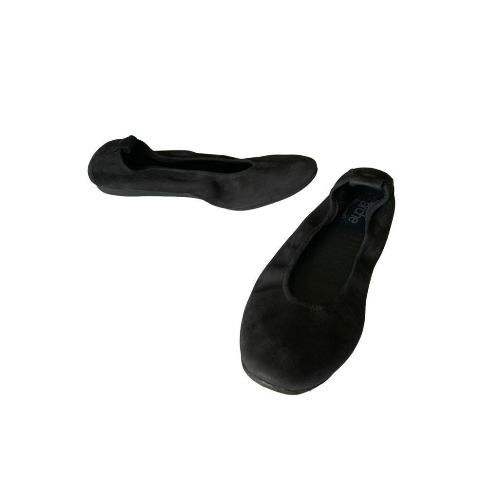 Arche France flats slip on shoes ballet suede black women's size 41 / 9.5